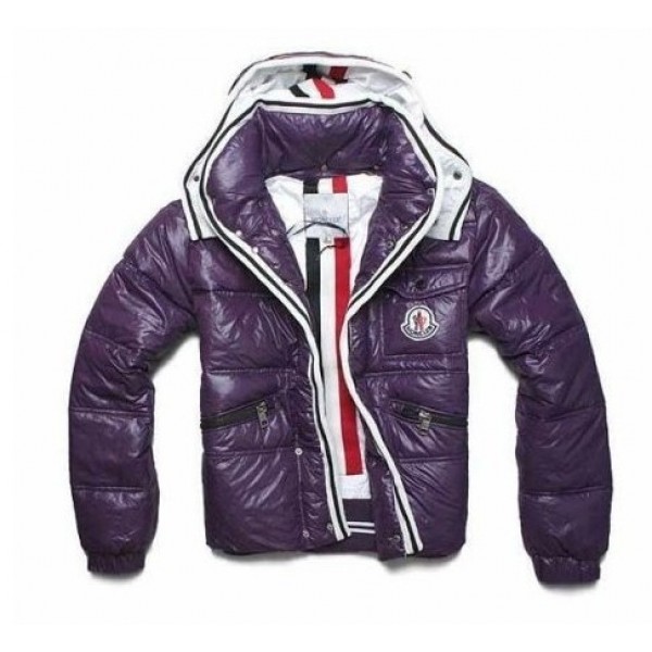 Moncler Simple caldo viola Uomo Cappotti con cappuccio e tasche uscita